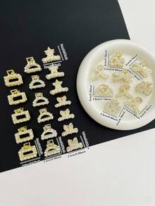 5/10/15/20/30 件套各式奢华水钻仿珍珠发夹，适合公主半丸子头、侧刘海、蓬松发髻、日常发饰，爪夹秋冬花朵，适合度假装扮女士