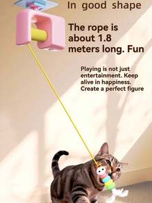 1 szt. interaktywna pluszowa zabawka dla kota piłka - piszcząca zabawka szkoleniowa dla kotów - zabawna piłka dla zwierząt domowych do zabawy i ćwiczeń zabawki dla kotów, koty, narzędzia do samozadowolenia i relaksu, zużywają energię fizyczną, kocięta, automatyczne patyczki do drażnienia kotów, inteligentne elektryczne akcesoria dla kotów