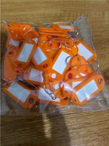 Multifunctional PP Material Key Tag, Writable For DIY Numbers, Can Be Used As A Hanging Tag, Classification Sign, Luggage Key Tag, Etc., To Identify Keychains. School Supplies,Back To School