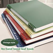 1 Sổ tay rời khổ A5 bìa mềm, 60 tờ/120 trang gáy lò xo có thể tháo rời, Sổ ghi nhớ dày dặn cho học sinh, Thích hợp cho văn phòng hoặc trường học, Văn phòng phẩm, Sổ tay kẻ ô trang nhã - Sổ tay A5 chất lượng cao, Thích hợp cho văn phòng, trường học và du lịch, Bền, Di động, Hoàn hảo để viết, ghi nhật ký và ghi chú - Nhiều màu - Xem 3