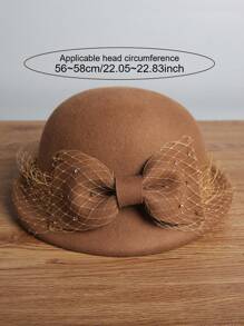 1 peça, boina nova, 2025, chapéu de feltro estilo francês para mulheres, outono/inverno, vintage, versátil, feltro de lã, aba enrolada, véu de malha, roupas de outono