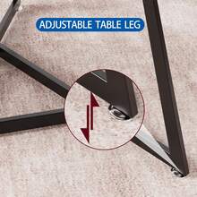Modern Round Dining Table And Chairs Set,3 Piece Bistro Table With 2 PU Cushion Chairs,Wood Dinning Room Table Furniture Set For Kitchens, Apartments - 復古色彩 - 查看 7
