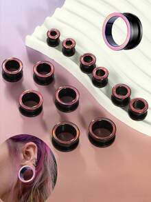 2 件不锈钢耳塞，大号双喇叭合金量规，拉伸螺丝配合通道量规 2g - 5/8 英寸身体穿孔首饰