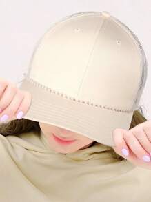 1 件/5 件金链仿珍珠帽链帽檐装饰女士男士金属可拆卸链条散装卡车帽珍珠粗链配饰饰品女士钥匙扣适用于 DIY 网状棒球帽挂绳（无帽子）