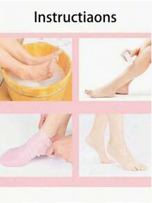 1pair Of Silicone Protective Foot Covers, Soft Breathable Silicone Women's Socks, Reusable Socks To Reduce Foot Pressure, Silicone Protectors To Prevent Dry Feet