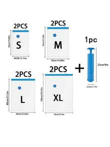 1/5/10pcs, Extra Large Vacuum Transparent High Quality Compression Storage Bags, Portable Storage Bags For Travel Essentials, Clothes, Bedding, Blankets, Bedding, Etc. Manual Vacuum Pump Compression Bag Set, No Electricity Required, Transparent Vacuum Compression Storage Bags - Multicolor - View 23