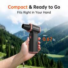 Electric Air Duster, 300000RPM High-Speed Cordless Blower For Barber With Variable Speed & Brushless Motor, Portable Mini Blower For Keyboard, PC, Computer, Replaces Canned Air, Gifts For Men - Black - View 4