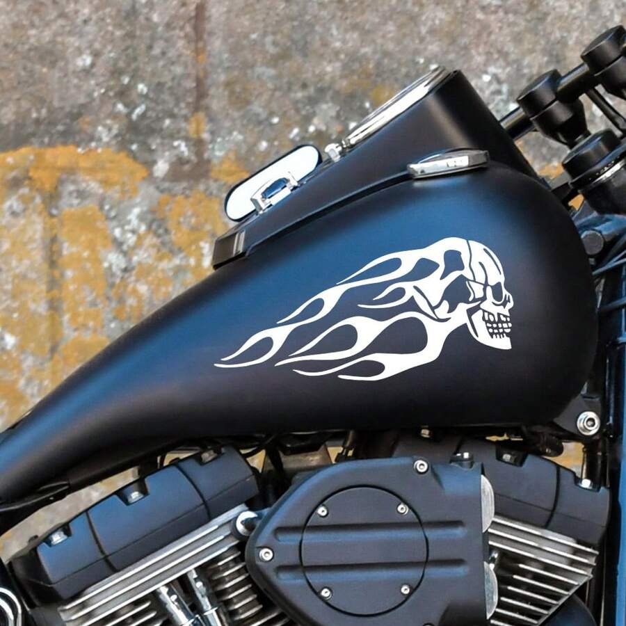 Universal Motorcycle Fuel Tank Flame Totem Sticker - one-size - View 1