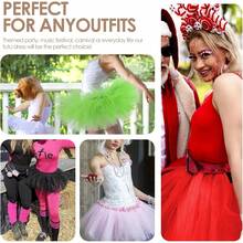 Women's 5-Layer Ballet Tutu Fluffy Dance Ballet Bubble Skirt Fluffy Elastic Sheer Short Skirt Halloween Christmas Costume - Hoa hồng đỏ - Xem 10