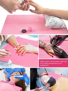 10/100片装防水美甲贴纸，三层可折叠一次性美甲练习垫，美甲沙龙专用（多种颜色可选） - 彩色 - 查看 11