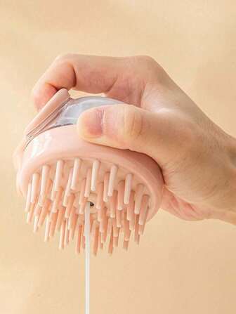 Peigne à shampoing, brosse à shampoing avec tête de brosse à shampoing liquide. Outil de massage et de nettoyage pour le bain des animaux de compagnie, grattoir pour la tête