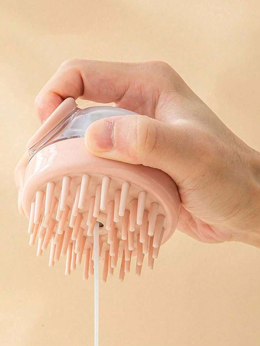 洗发梳洗发刷含洗发液刷头清洁按摩神器宠物洗澡抓头器 - 彩色 - 查看 1