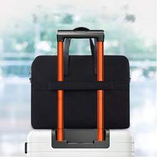 General Computer Bag 13-14 Inches, Single Shoulder Crossbody, Shock Resistant, Multi Compartment File Bag, Male And Female Universal Bag, Silk Scarf Bow - Multicolor - View 7