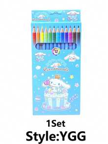 Sanrio 1 Set  Buntstifte Schreibwaren Malset, Cartoon    HB Stifte zum Schreiben, Zeichnen, Skizzieren, Geschenk (Einige Teile können zufällig sein)