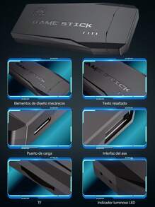 Consola de Juegos Retro  64G con Doble Control Inalámbrico 2.4G, Game Stick TV Consola de Juegos Incorporada 20000, Salida 4K, Mini Consola de Videojuegos USB HD para TV