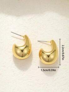 4件套时尚水滴形耳环，适合女性日常佩戴 - 兩對水滴耳環 - 查看 7