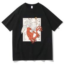 COOL SUMMER Delicious In Dungeon Falin Chimera Cuts Tshirt Fashion Women's Harajuku Marcille Chilchuck T-Shirt Unisex Vintage T - 黑色 - 查看 1