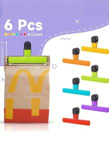 1 Paquete de Pinzas para Bolsas de Patatas Fritas, Pinzas Portátiles Grandes para Bolsas de Patatas Fritas, Clips Selladores para Bolsas de Almacenamiento de Alimentos de Varios Tamaños Mejorados con Boca Ancha, Herramientas de Sellado Resistentes para Organización de Cocina