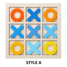 1pc 2025 New Arrival Wooden Tic Tac Toe Game, Party Interactive Noughts And Crosses 9-Grid Board Game, Birthday/Easter/Wedding Gift, Toys, Party Interactive Game - Multicolor - View 7