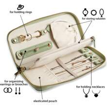 Travel Jewelry Organizer Case - For Earrings, Rings, Bracelets Storage, Travel Essentials, Fashion Portable Jewelry Travel Bags For Women For Women Storage Organizer Travel Essentials Back To School Dormitory Storage Fall Decor