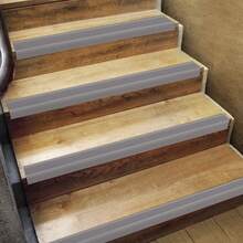 10m Non-Slip Stair Strip, Self-Adhesive Stair Edge Strip, Flexible PVC Step Edge Strip - 灰色 - 查看 1