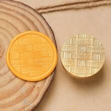 1 Pc, Cute Texture Series Wax Stamp Head, Removable Wax Stamp Head For Footprints/Grids/Leaves, Suitable For Envelope Letter/Invitation Letter/Party/DIY Craft Stamp Decoration/Gift Decoration/Various Holiday Gifts,For School Supplies,Back To School