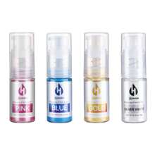 Espray de Brillo Comestible - 8 Colores Spray Brillante de Pastel Polvo Brillante Metálico Chispas para Decorar Galletas Chocolate Fresa, 5g/Botella