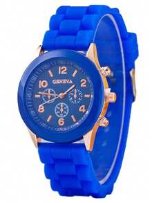 1pc Fashionable And Casual Silicone Quartz Wristwatch For Ladies, Comfortable Silicone Strap, Suitable For Daily Casual Wear And Is An Ideal Gift Choice - Multicolor - View 26
