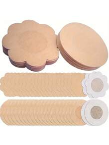 50/100 piezas Almohadillas desechables para enfermería, invisibles y transpirables, cubiertas para pezones antifricción, muy discretas y autoadhesivas, diseñadas para comodidad y confianza en ropa interior y prendas íntimas de mujeres, aptas para verano, bodas, baile, deportes, carrera