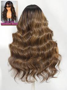 UNice Hair 7x5 Bye Bye Knots Lace Closure Balayage Highlights Fluffy Natural Loose Wave Curtain Bangs Wig With Drawstring Effortlessly Chic Vibe Layers Frame Face Pre Cut Pre Bleached Pre Plucked Magic Ear Tab Friendly To All Head 100% Human Hair Glueless Wig Can Be Dyed Heaten Unice Wigs