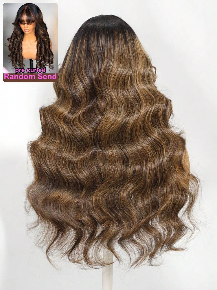 UNice 7"X5" Lace Closure Fluffy Natural Wave Bangs Wig With Drawstring, Pre-Cut Pre-Bleached Pre-Plucked, Layered Design To Flatter Face Shapes, 100% Human Hair Wig, Heat Resistant, Dyeable - SNATURAL/30 - View 4