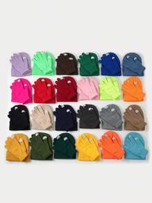 1 Pair Assorted Candy Color Men's Solid Touchscreen Gloves, Warm And Versatile For Autumn/Winter Daily Wear And Outings Winter Head Warmer