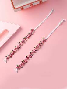 2 件彩色花卉刺绣胸罩肩带，适合狂欢 - 彩色 - 查看 13