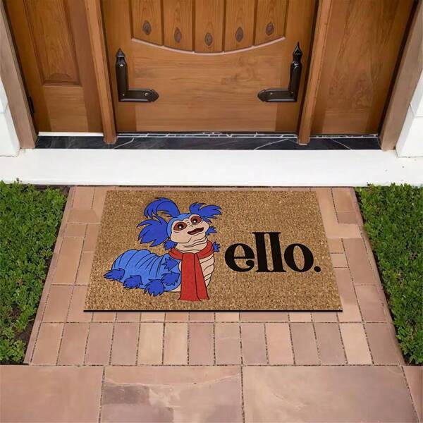 Labyrinth Inspired Doormat, Labyrinth Worm Doormat, Ello Doormat, Funny Doormat, Front Door Mat, Front Porch Doormat, Home Decor Non-Slip Entrance Mat Housewarming Gift For Friends Or Family