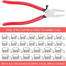 50PCS Lanyard For KEY Fob Hardware 1 Inch For KEYchain And Wristlet Clamp DIY - Silver - View 6