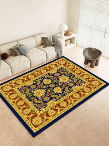 1pc Exotic Floral Pattern Area Rug, Home Decor Carpet, Stain Resistant, Comfortable, Dust-Proof, Easy To Clean, Suitable For Living Room, Bedroom, Bathroom, Study, Closet, Nursery