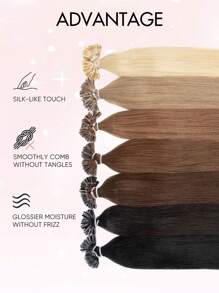 50 Strands U-Tip Hair Extensions 100% Real Human Hair Remy Quality Keratin Hot Fusion Straight Natural Soft Black Brown Blonde Highlights 12/16/20 Inch 30g Per Pack For Women All Ethnicities, Versatile Hair Styling | Natural Appearance | Highlighted Hair Strands, Hair Accessories