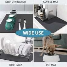 1PC Kitchen Countertop Absorbent Mats, Bar Drainage Mats, Coffee Maker Mats, Free Washable Insulation Mats