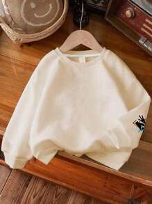 1 Boy's Long Sleeved Round Neck Pullover With "Skateboard" Print Pattern, Providing A Comfortable, Fashionable, And Casual Autumn And Winter New Top For Young Boys/Tween Boys/Teen Boys,Shoulder Hoodie Sweatshirt, Autumn/Winter,Sweatshirt For School, Shopping, Streetwear And Vacation Wear.Suitable For Boys And Girls To Wear,Suitable For Daily Wear,Can Be Given As A Gift To Family, Boyfriend,Girlfriend, Friends,Also Makes A Great Gift