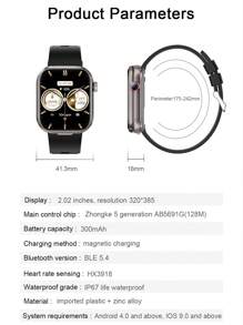 EIGIIS 男女适用二合一智能手表，内置耳塞 - 远程摄像头控制、音乐播放、天气查看、秒表、多种运动模式 - 理想的节日礼物，运动手表 | 双屏手表 | 可充电电池，兼容 和 Android - 彩色 - 查看 12