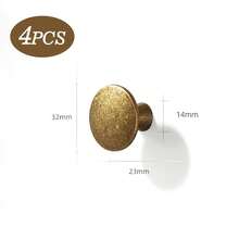 2/4个装仿古黄铜橱柜把手，实心锌合金金属拉手，抛光抽屉旋钮，适用于复古风格厨房橱柜和衣柜、展示柜、厨房用品、厨房配件、厨房工具