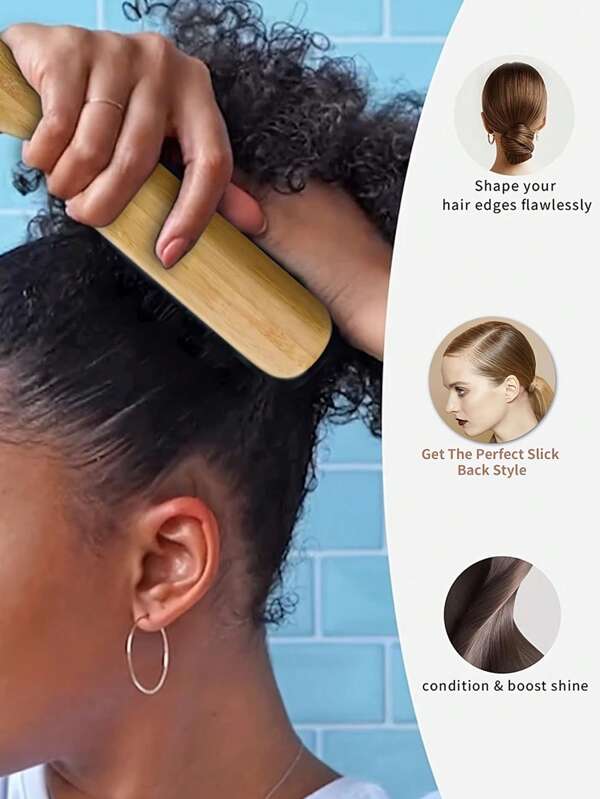 Escova de cabelo de bambu e madeira com cerdas naturais (1 unidade) para estilizar cabelos grossos e finos. Ideal para cuidados pessoais e beleza, perfeita para homens e mulheres. Ideal para volta às aulas, viagens e férias. Acessórios de cabelo femininos, incluindo escova desembaraçadora, escova redonda e mini conjunto de escovas. Pente de madeira. Ferramentas para cabelo, escova de cabelo, equipamentos de cabeleireiro, conjunto de escovas, pente para cachos, escova desembaraçadora e escova feminina. Produtos para cabelo, acessórios para cabelo, acessórios de barbearia e equipamentos de cabeleireiro.