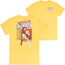 Iron Man The Invincible Front And Back Print T-Shirt - 黃色 - 查看 1