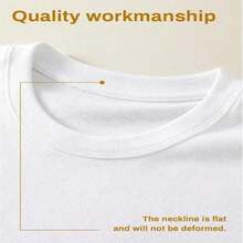 Summer Casual Loose Fit Round Neck T-Shirt With City Bridge Print Design - High-Quality And  Fashion-8948 - 白色 - 查看 6