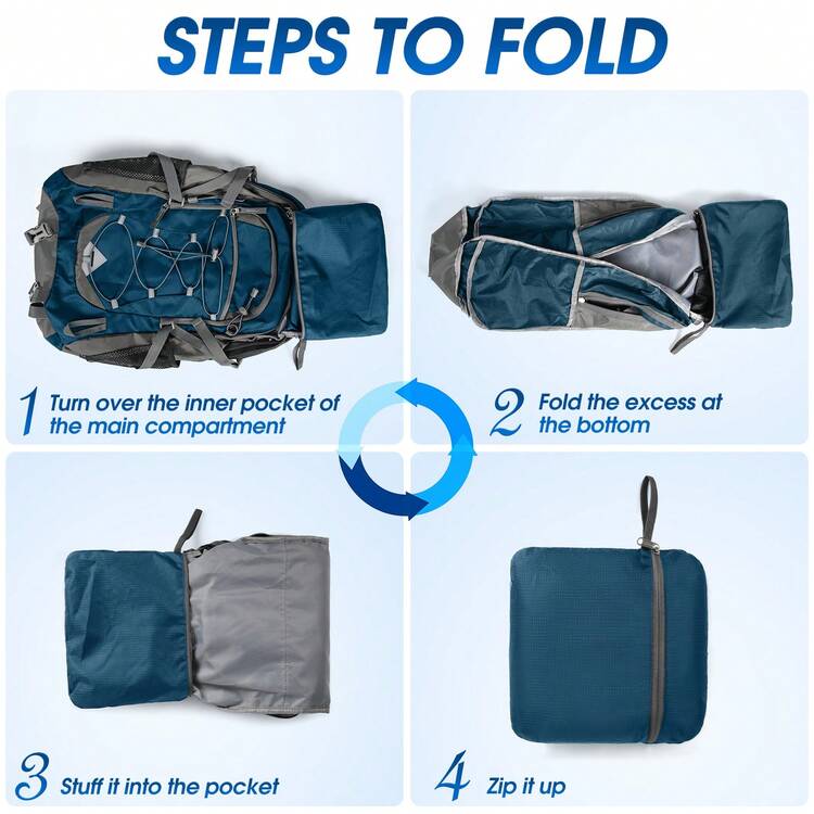 NEWHEY 40L Lightweight Foldable Backpack, Unisex Waterproof Camping Hiking Backpack, Suitable For Men, Women, Teachers, College Students, Outdoor, Travel, Picnic, Sports - Multicolor - View 9