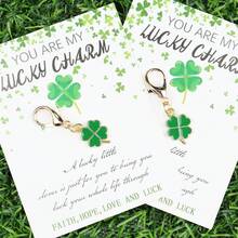 5pcs/10pcs Four - Leaf Clover Keychain, Lucky Keychain, With "You Are My Lucky Charm" Inspirational Cards, Lucky S For Birthday, Friendship, Back-To-School, St. Patrick's Day, Bag Charms Car Accessories Cute Goth Y2k Halloween Accessories Teachers Day Christmas Gift Ideas Bag Lanyards With Id Holder