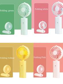1 Stück - Mini tragbarer Ventilator, batteriebetrieben, tragbar, kleiner persönlicher Ventilator für Sommer, Reise, Strand, Innen- und Außenbereich, Geschenk (ohne Batterie), Geburtstagsgeschenke, Hochzeiten, Schule, Schulmaterialien, Raumdekoration - Verschiedenfarbig - Übersicht 1