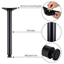 4pcs 710mm  Adjustable Breakfast Bar Support Kitchen Table Leg Black Kitchen Worktop Round Furniture Leg - 黑色 - 查看 4