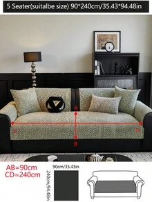 1 件四季沙发垫套，现代简约防滑沙发座垫，防尘可洗沙发套，清新绿色，柔软防褪色，宠物友好，适合 L 型沙发和 1/2/3/4 座沙发 - 綠色 - 查看 13