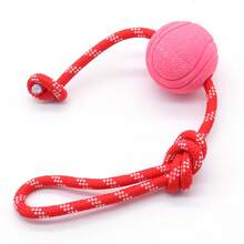 Rubber Chew Ball Pet Toy, Elastic Bite-Resistant Grinding Teeth Interactive Entertainment Dog Ball Toy